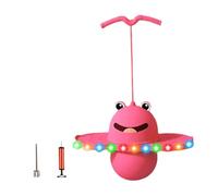 LIXSAZSE Balance Board High Jump Exercise Balance Ability Unique Pogo Bouncing Ball Developing Motor Skills Ensuring Durability And Wear Resistance Pogo Bouncing Ball With Light, Pink, 38x80cm