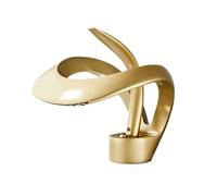 LIXSAZSE Basin Faucet with Not Easy to Spill Water Discharge Excellent Craftsmanship and Convenient Installation Waterfall Faucet, Gold