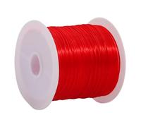 LIXSAZSE Beading Strong Elastic Cord Cords Line Wire String Necklace Bracelet Jewelry Making Needlework Findings Accessories, Red