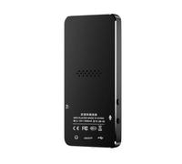 LIXSAZSE Bluetooth-compatible 1.8-inch Screen MP3 MP4 HD Display Zinc Alloy Radio Player Stereo Sound Music for Outdoor Sporting, Black, 4GB