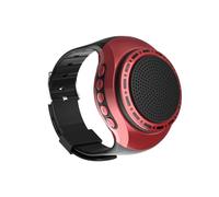 LIXSAZSE Bluetooth Speaker On Wrist With Eight Light Effects Bluetooth Speaker With Fm Radio Subwoofer Wireless, red