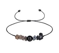 LIXSAZSE Bracelet Bohemian Style Crystals Crushed Stone Bangle Woven Gift Chain Wristband Braided Bracelets Charm Handmade