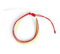 LIXSAZSE Braided Bracelet Adjustable Multicolor Handcrafted Boho Bracelets Hand Rope Universal Fashion Accessory for Teen Girls, Orange+White