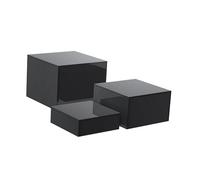 LIXSAZSE Buffet Riser Display Set Stackable Acrylic Cube Risers With Hollow Bottoms Showcasing Desserts At Celebrations Food Riser For Buffet Table Acrylic , black