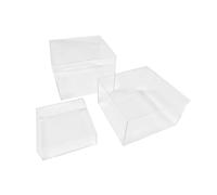 LIXSAZSE Buffet Riser Display Set Stackable Acrylic Cube Risers With Hollow Bottoms Showcasing Desserts At Celebrations Food Riser For Buffet Table Acrylic , transparent
