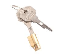 LIXSAZSE Cabinet Locks Drawer Lock Easy Installation Sturdy Mini Lock Refrigerator Copper Fridge with 2 Keys Replacement Hardware Brass Copper Punch Free