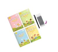 LIXSAZSE Calligraphy Skills with Set of 4 English Copybooks and Pen Refill