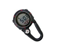 LIXSAZSE Carabiner Clip Watches Sport Hook Clock Electronic Luminous Fob Nurse Watch Temperature Display Clocks Hospital, Black