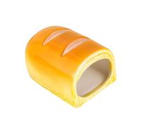 LIXSAZSE Ceramic Hamster Houses Unique Cool Hamster Cages Durable Easy To Clean Hideout For Small Animals Ceramic Cage Offers Unique And Safe Haven For Small Pets, Toast