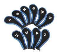 LIXSAZSE Charming Golf Irons Head Cover Waterproof Neoprene Offering Superb For Golf Riders MaterialThe Club Headcover Is Made Of Neoprene Accessories Sleeve, Blue and Black Edge, 21x16x7cm