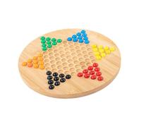 LIXSAZSE Chinese Checkers Board Game Enhancing Fun Play Experience With Sturdy Wood Children Can Trust Early Learning Toys Intelligent Trainers Parent Child Interactive Game