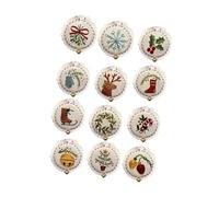 LIXSAZSE Christmas Hanging Pendant Unique Collectible Ornaments Featuring Detailed Hand Embroidery Creating Memories Hand Embroidery Christmas Tree Hanging Ornament