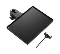 LIXSAZSE Clamp On Mic Rack Tray For Easy Organization Load-bearing Capacity Of 5kg Ensures Stability On Stage Music Stands Universal Microphone Stand Tray Utility Shelf, 1 Phone Holder, 22.8x16.8cm