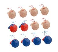 LIXSAZSE Clap Board Rhythm Educational Instrument 12 Pcs Percussion Castanets Gift For Kids Holiday Celebrations DIY Wooden Percussion Instrument Finger Castanets