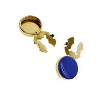 LIXSAZSE Classy 2 Pieces Men Cufflinks Suit Decors Formal Event Button Covers Men Gift, Blue, 17.5mm Diameter
