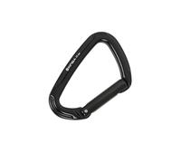 LIXSAZSE Climbing Carabiner D Shape for Buckle Keychain Clip Hook for Buckle Auto Locking Carabiners Heavy Duty Outdoor Gear Equipment Key Chain Karabiner, Black, 9.9x6.2cm