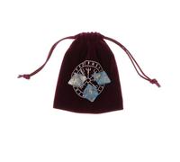 LIXSAZSE Clue Book Sets Christmas Tree Bag Risk Family Sequence Catans Product NameStar Divination Rune Dice Flannel BagPurple Flannel Drawstring Pocket To Store Dices, Style 4 with bag