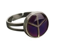 LIXSAZSE Color Change Mood Ring Adjustable Peace Symbol Shape Captivating Change Color Reflect Mood Finger Elegance Sure To Charm Beautiful Oranment Also Indicator Adjustable Ring