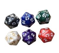 LIXSAZSE Compact 20mm 20 Sided Dices Set For Learning Teaching Durable Transparent Colors Excellent Visibility Multi Sided Game Dices Set Toys Polyhedral