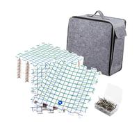 LIXSAZSE Creative Foam Knitting Board with Grids for Innovative Knitting Positioning and Crochet Accessories Tool Equipment Crochet Board for Blocking Square, White, mat 32x32cm