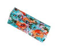 LIXSAZSE Crocheted Headband Floral Sports Head Band Sweatband High Elasticity Hairband Hair Styling Accessories for Sporting, Floral print 1