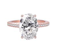 LIXSAZSE Dazzling Moissanite Rings For Women - Shine Bright On Wedding Day Alloy Engagement Ring Ring For Women Wedding Rings, rose gold, Number 5.1