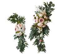 LIXSAZSE Delicate Wedding Arch Flowers Kit Exquisite Wedding Party Reception Arch Decorations, Type A