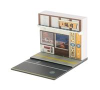 LIXSAZSE Diorama Scenery Display For 1/64 Model Car With Led Light For Realistic Nighttime Effects Prop For Sand Table Model Models Scenery For Cars Display 1:64 Scale, Bbq Restaurant