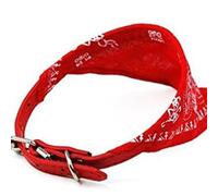 LIXSAZSE Dog Bandanas Stylish Comfortable Wear Easy To Clean FauxLeather Dog Kerchief Neckerchief Bandana Collar Pet Bandana, red M