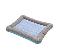 LIXSAZSE Dog Folding Cooling Comfortable Mat Cotton Pad Washable Multipurpose Bedding Household Pet Supplies Accessories, Blue, S