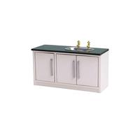 LIXSAZSE Dollhouse Wooden Wash Basin Cabinet Exquisite Workmanship Miniature Kitchen Available Gift Option Party Dollhouse Wood Cabinet Furniture Display Decor, Style A