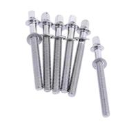 LIXSAZSE Drum Parts Durable Tension Rods Essential Snare Drum Hardware Percussion Instrument Refurbishment 6 Pieces Tension Rods Tight Screws With Uniform, Silver, M5x80mm