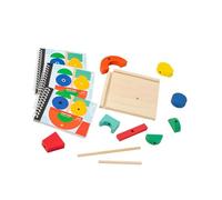 LIXSAZSE Durable Educational Wooden Building Blocks 3D Space Projection Is for Creative Learning Activities In Classrooms Wooden Building Blocks 3D Stereo Projection Space