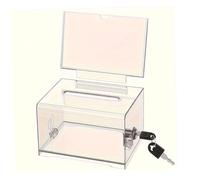 LIXSAZSE Durable Raffle Ticket Container Easy To Assemble Voting Box For Gathering Donations At Community Meetings Clear Suggestion Box Money Collecting Charity