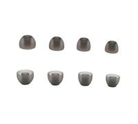 LIXSAZSE Earbud Tips Silicone Ear Caps Lightweight Replacement Grey Color 4 Pairs Noise Isolation In Ear Headphones Earbud Tips Caps Plug Headphones Eartips