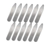 LIXSAZSE Easy Collar Stiffeners Designed For Men And Women’s Dress Shirts Maintain Structured Collars Can Easily Fit Into Collar Of Any Shirt To Maintain Shape Made Metal, Silver, 6.35x1x0.08cm
