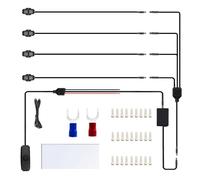 LIXSAZSE Easy Install Car Underglow Lamp Energy Saving And Waterproof Auto Lighting Led Lights For Car PVC Ambient Light, One drag four