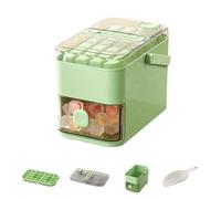 LIXSAZSE Easy Release Ice Maker with Thickened Handle for Easy Mobility One Click Demolding ABS Large Capacity Ice Tray Trays, 28 Grid Green