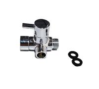 LIXSAZSE Easy to 3 Way Shower Diverter Valve Switch Made of Brass Copper Shower Adapter T Adapter Hose Splitter, Straight Handle