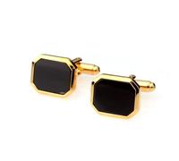 LIXSAZSE Elegant Copper Cuff Links Stylish Mens Cufflinks In Gold And Black Reliable Wedding Accessories Celebrations And Daily Wear Black Fashion Simple