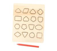 LIXSAZSE Engaging And Learning Tool Wooden Shape Tracing Board Dual Sided For Preschool Educational Toy Math Number Learning Fun Hand Writing Aids Preschool Motor Skills