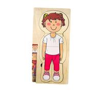 LIXSAZSE Engaging Jigsaw Puzzles Wooden Puzzle Toddlers Human Body Cognitive Educational Jigsaw Puzzles Toy For Preschool Kids Farm Wooden Human Body Puzzle Toys Game For Baby