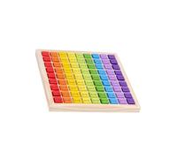 LIXSAZSE Engaging Wooden Times Table Math Learning Toy for Kids, Colorful