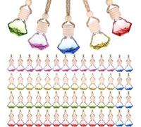 LIXSAZSE Essential Oil Diffuser For Car With 30 Rose Shaped Glass Bottles Of Car Perfume Enhancing Driving Ambiance Essential Oil Freshener Hanging Diffuser