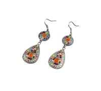 LIXSAZSE Fashion Boho Drop Earrings Tassel Vintage Lightweight National Teardrop Hollow Wooden Beaded Hoop Hippie Set