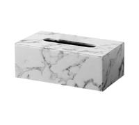 LIXSAZSE Fashion Marble Tissue Holder Organizer for Bathroom Office Home Beautiful Elegant with Easy Refill Classic Marble Ptern Look Napkin Facial Tissues Dispenser Toilet Paper