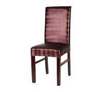 LIXSAZSE Fashionable Chair Covers for Dining Chairs Waterproof Oil Proof Easy to Clean PU PU Dining Chair Cover Chair Protector, Golden Coffee