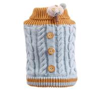 LIXSAZSE Fashionably Warm Dog Sweater Vest For Furry Friend Easy To On And Off Dog Knitted Pullover Sweaters Pet Winter Sweater, Blue M