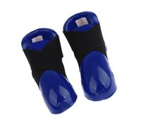 LIXSAZSE Flexible Foot Sparring Guard For Karate And Taekwondo Shoes PU Gear Not Easy To Deform Light Weight No Soles Adjustable, Blue, L