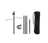 LIXSAZSE Folding Lamp Pole Set Including Hooks Rack Picnic And Camping Adventures Easily Transported Collapsible For Compact Storage. Durable MaterialThe Light Pole Is Made Of